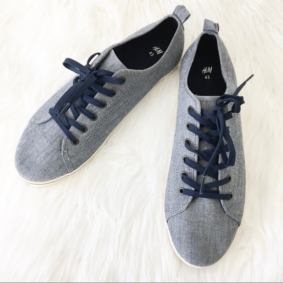 H&M Other - H&M Chambray Denim Lace-up Sneakers NWOT
